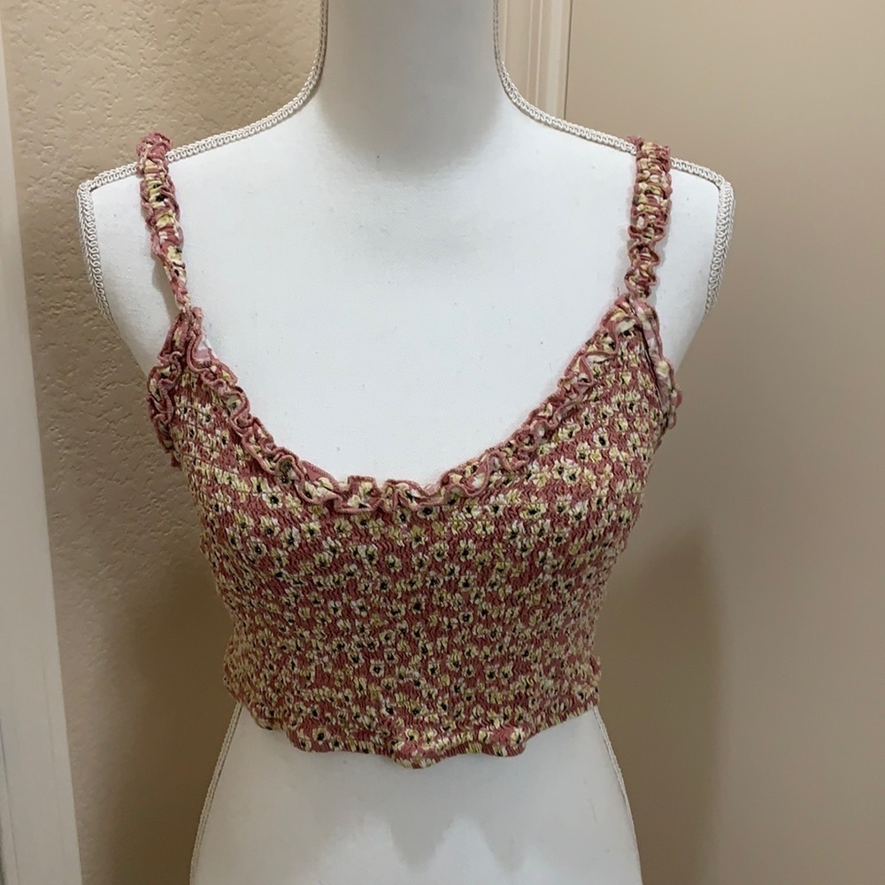 La hearts ruched tank top